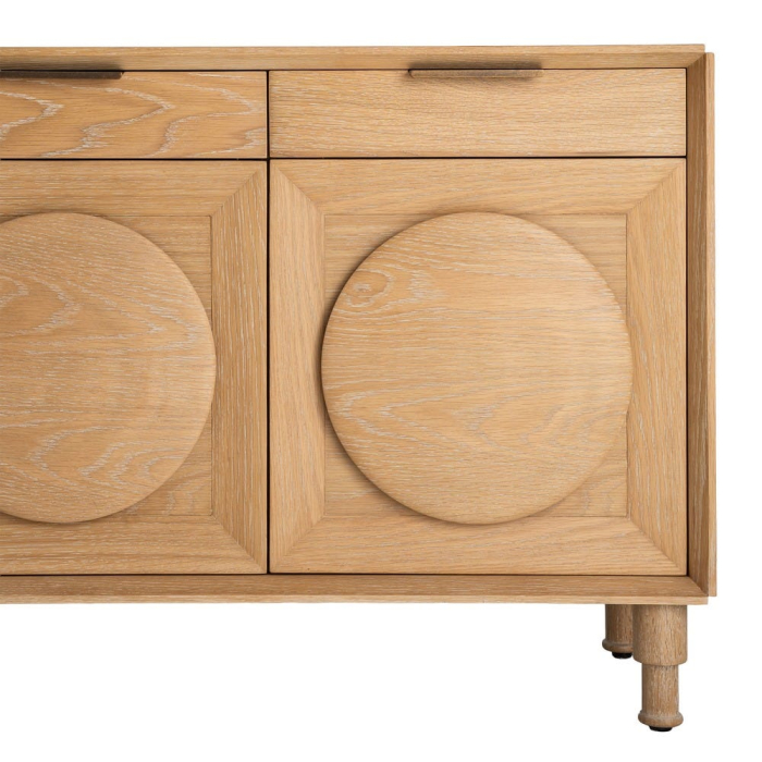 Bufet din stejar natural cu fronturi circulare [11]