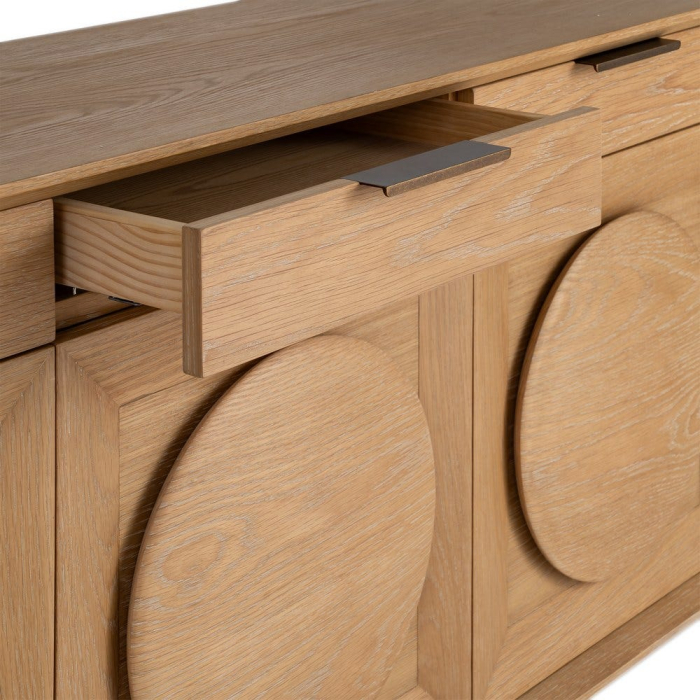 Bufet din stejar natural cu fronturi circulare [8]