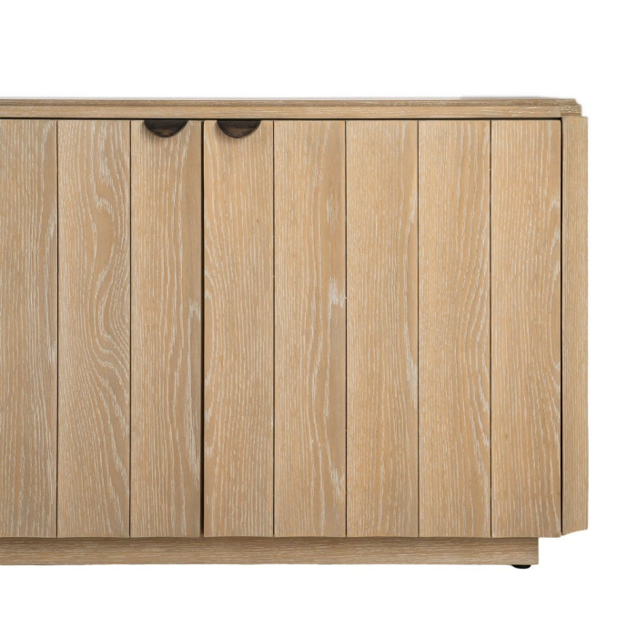 Bufet din lemn de stejar natural cu fronturi verticale [10]