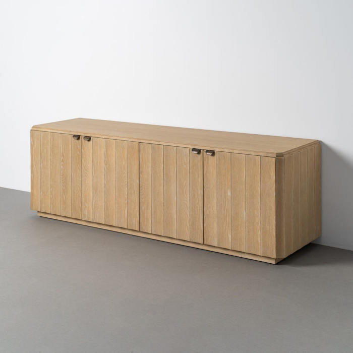 Bufet din lemn de stejar natural cu fronturi verticale [2]