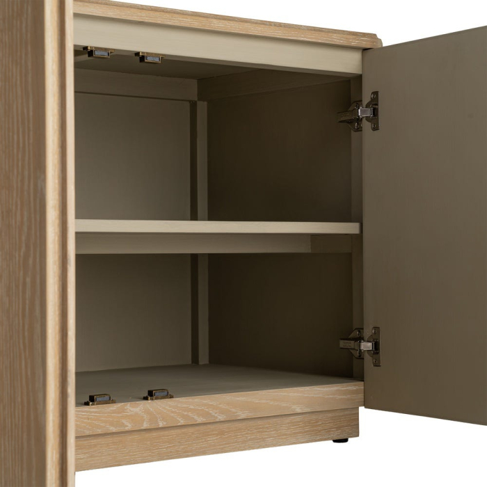 Bufet din lemn de stejar natural cu fronturi verticale [9]