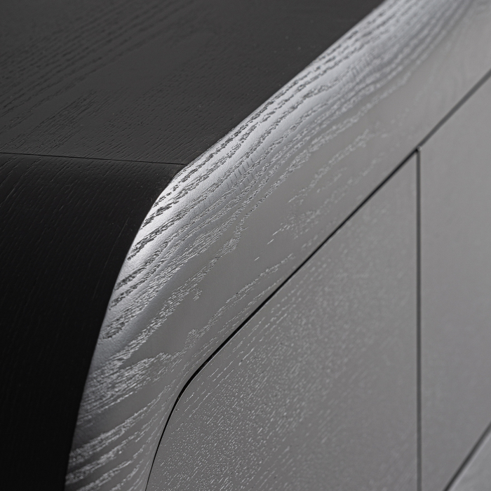 Bufet din lemn de stejar negru cu forme rotunjite [4]