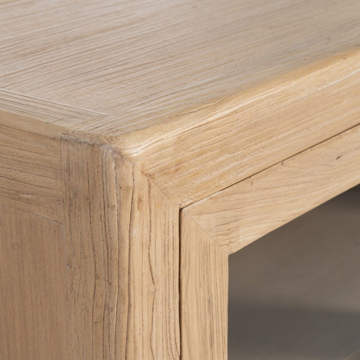 Bufet din lemn de ulm reciclat cu usi vitrate design japandi wabi-sabi [7]