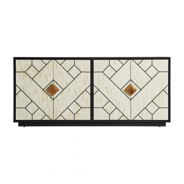 Comoda Art Deco MDF negru alb auriu|Comode luxoase [1]