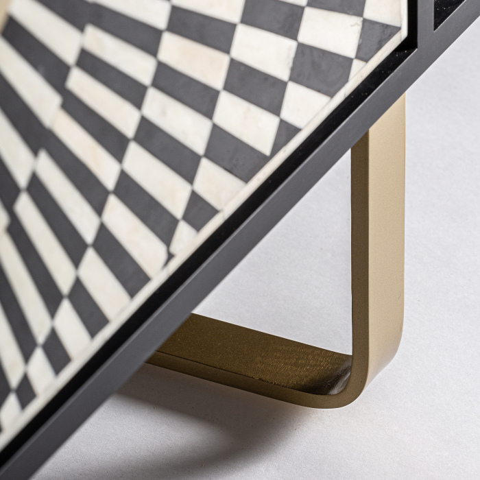 Comoda Art Deco MDF negru alb auriu|Comode elegante [7]