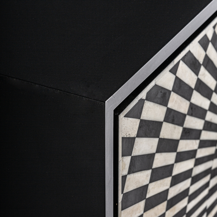 Comoda Art Deco MDF negru alb auriu|Comode elegante [5]