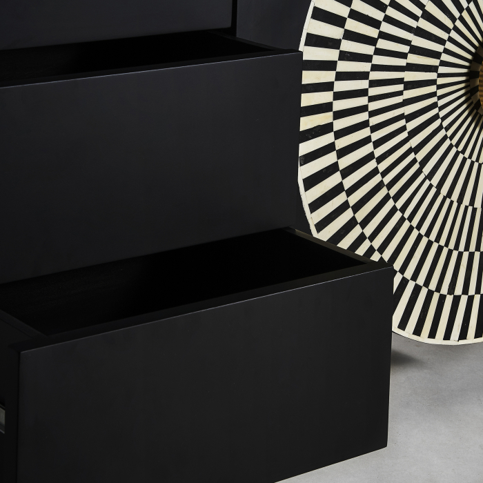 Comoda Art Deco MDF negru alb auriu|Comode luxoase [8]