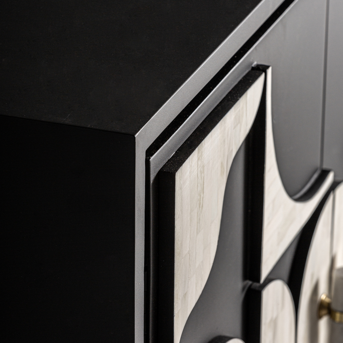 Comoda contemporana MDF negru alb|Comode moderne [7]