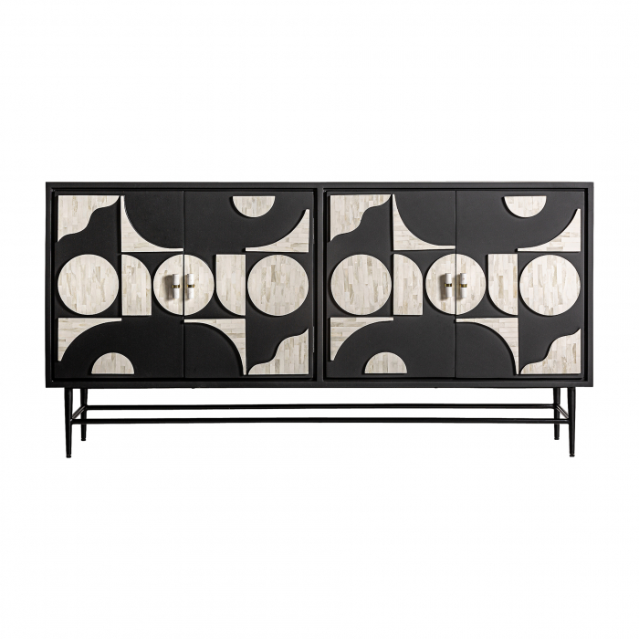 Comoda contemporana MDF negru alb|Comode moderne [1]