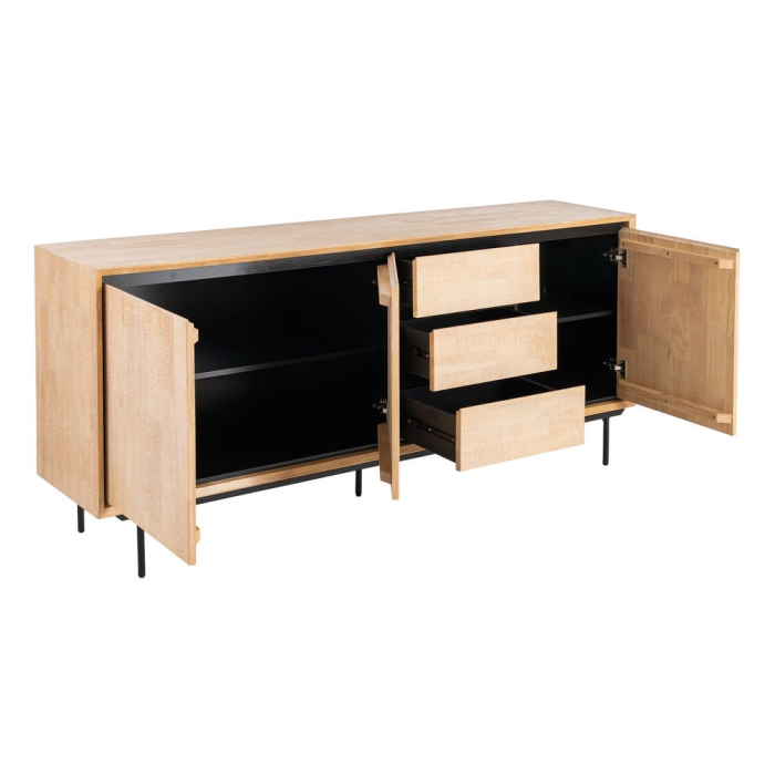 Bufet din lemn natur cu picioare metalice negre – imagine principală [3]