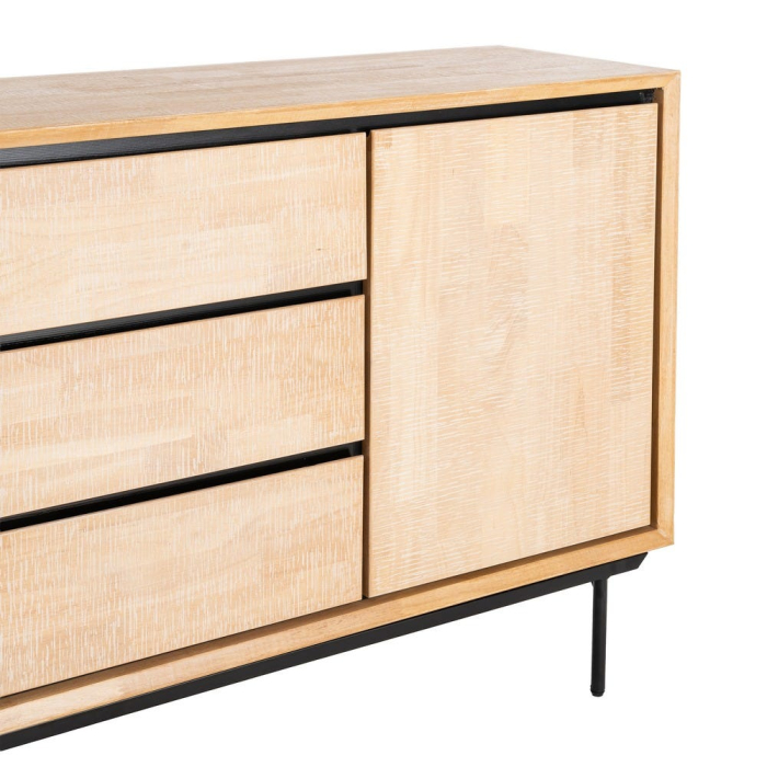 Bufet din lemn natur cu picioare metalice negre – imagine principală [4]