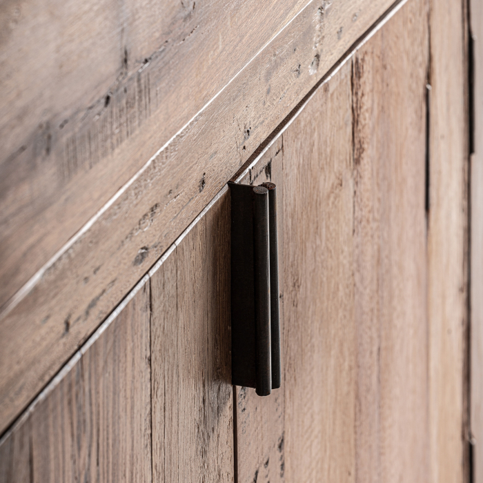 Bufet din lemn recuperat cu 6 uși 3 sertare și detalii metalice [6]