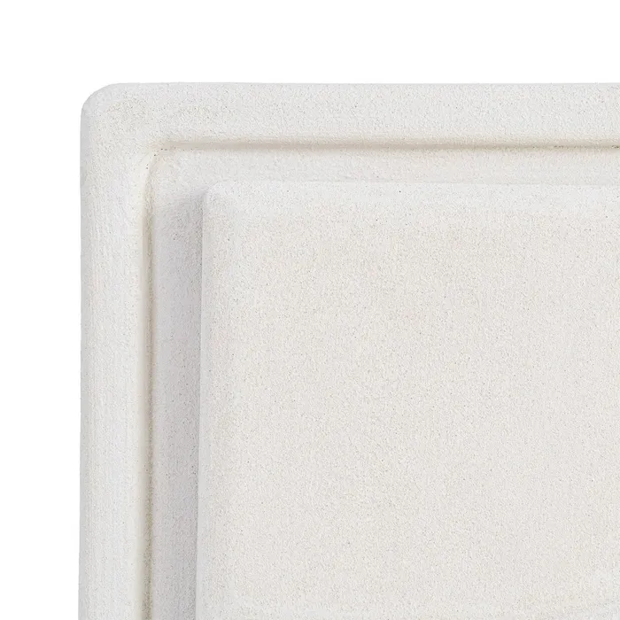 Bufet din MDF alb cu fronturi geometrice decorative [8]