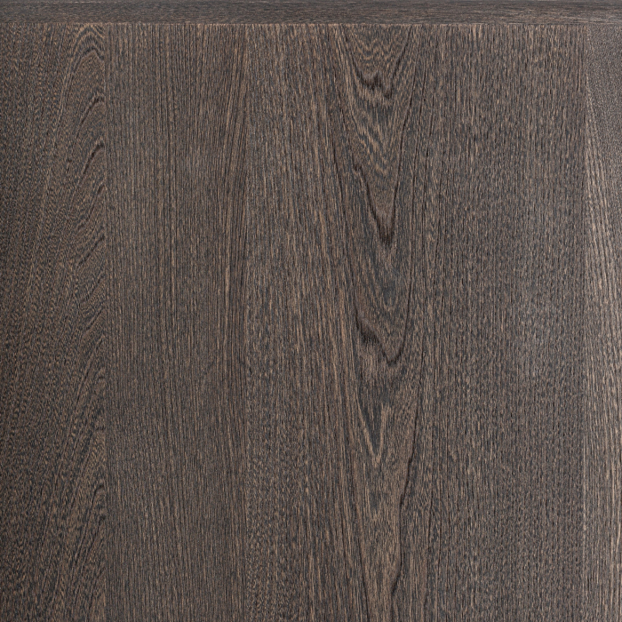 Bufet din MDF maro cu forme rotunjite și design minimalist [5]