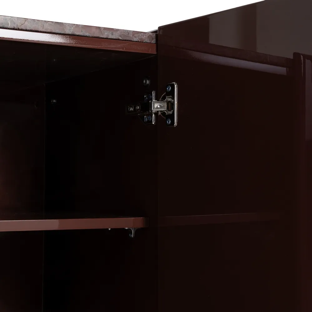 Bufet modern lacuit grena cu blat din marmură naturală pentru interior contemporan [11]