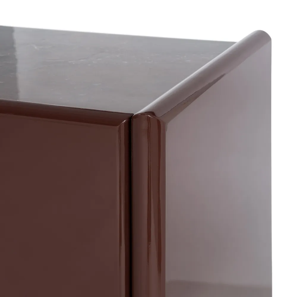 Bufet modern lacuit grena cu blat din marmură naturală pentru interior contemporan [8]