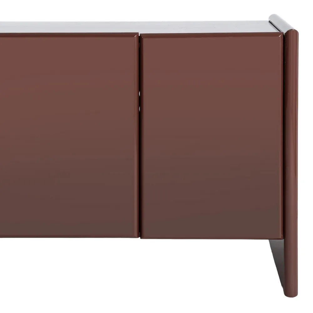 Bufet modern lacuit grena cu blat din marmură naturală pentru interior contemporan [10]