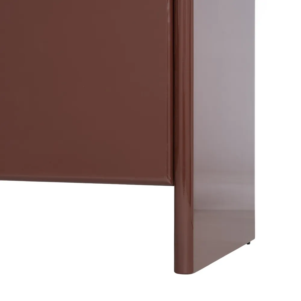 Bufet modern lacuit grena cu blat din marmură naturală pentru interior contemporan [9]