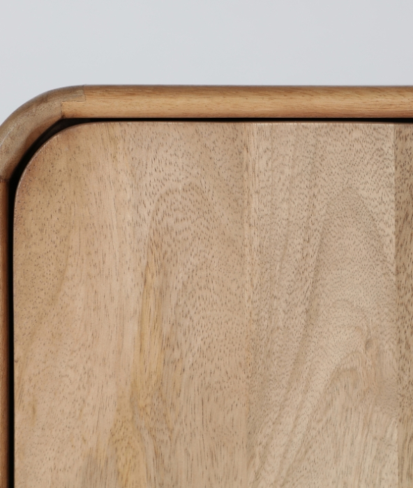 Bufet sideboard din lemn de mango maro deschis – bufet minimalist cu 4 uși și spațiu generos [6]