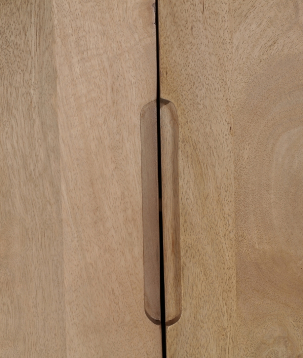 Bufet sideboard din lemn de mango maro deschis – bufet minimalist cu 4 uși și spațiu generos [5]