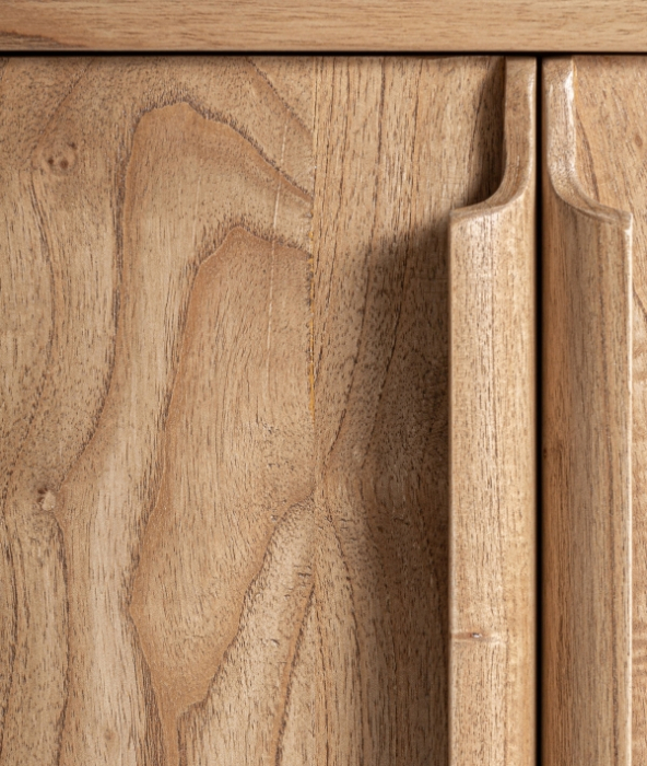 Bufet sideboard din lemn de mindi maro – sideboard nordic cu 4 uși și compartimente practice [5]