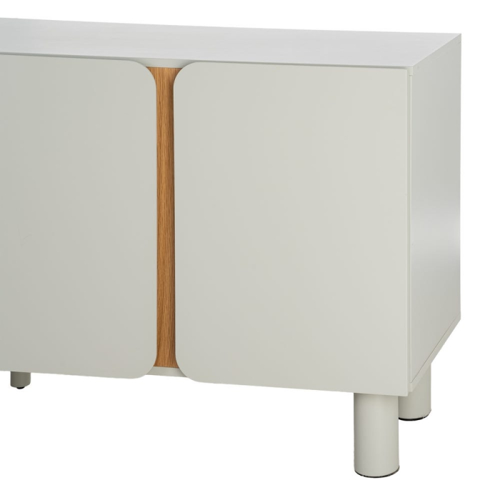 Bufet taupe MDF picioare stejar [10]
