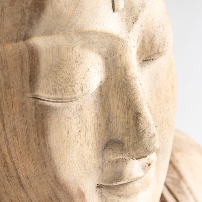 Bust Buddha lemn suar maiestuos|Sculpturi etnice [3]