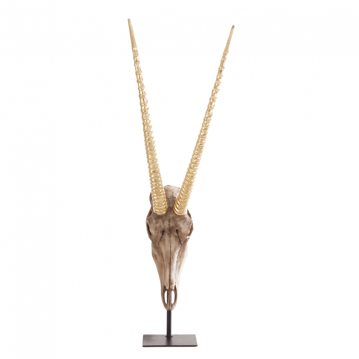 Bust capra scandinav|Bust decorativ maro auriu|Statuete moderne [1]