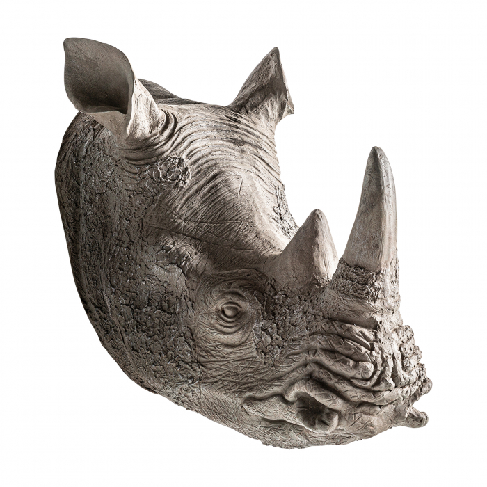 Bust rinocer scandinav gri|Sculpturi animale moderne [1]