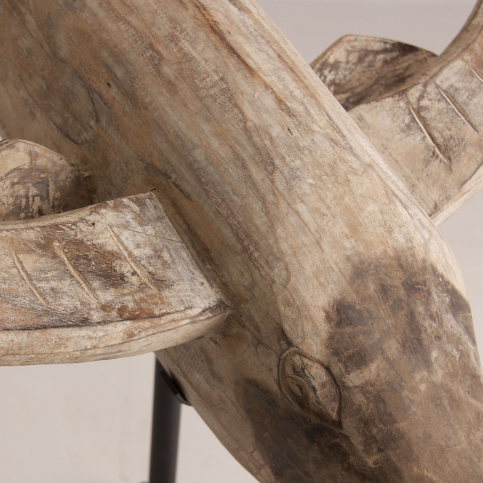 Bust taur etnic lemn salcam decapat|Statuete decorative robuste [3]