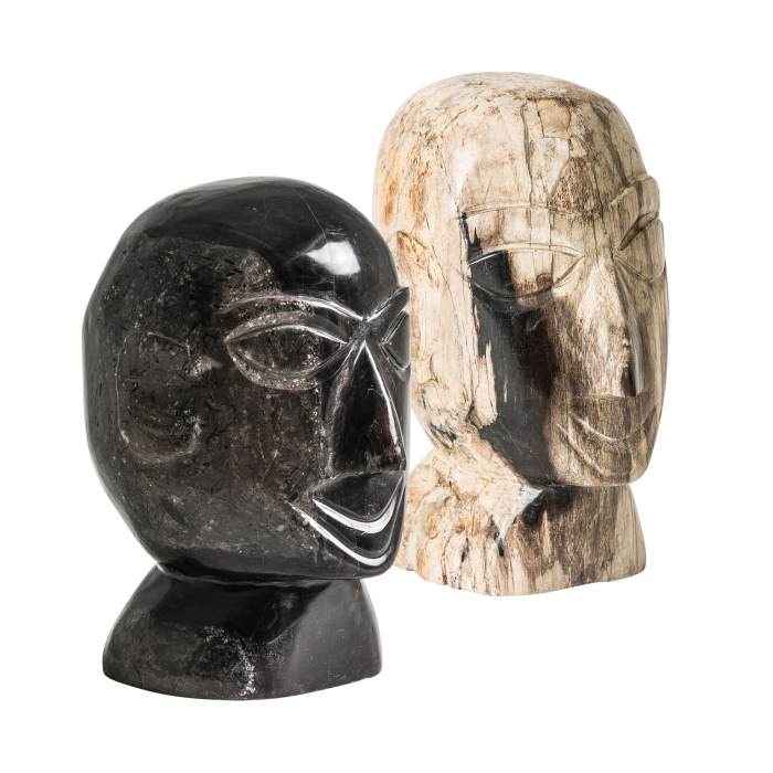 Bust etnic lemn petrificat maro|Busturi decorative [1]