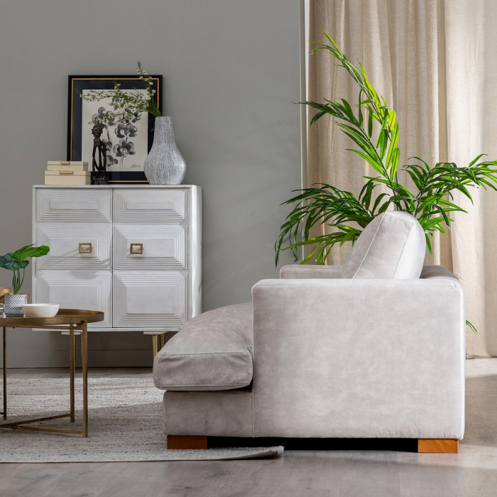 Canapea 2 Locuri Bej CreativDeco - Eleganta Minimalista pentru Living Modern [2]