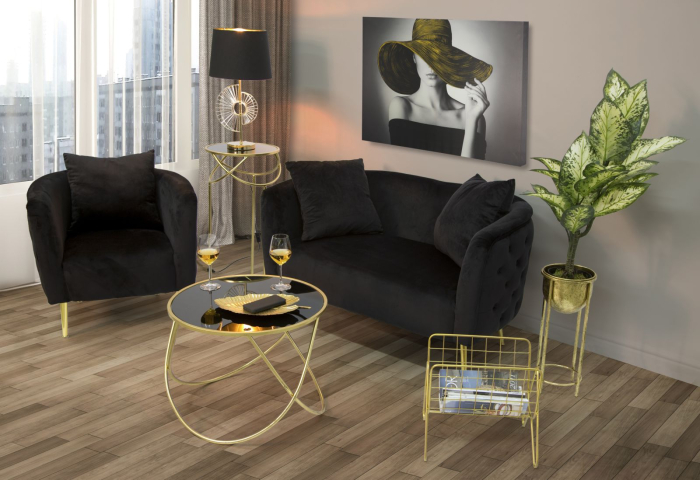 Canapea neagra 2 Locuri Bucuresti | creativdeco.ro [4]