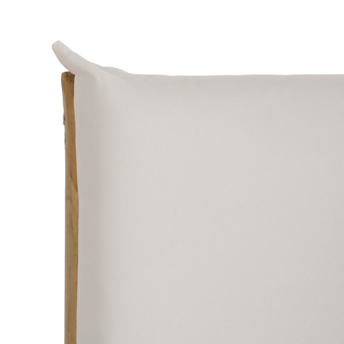 Canapeaua 2 locuri din bambus maro deschis cu perne crem [12]