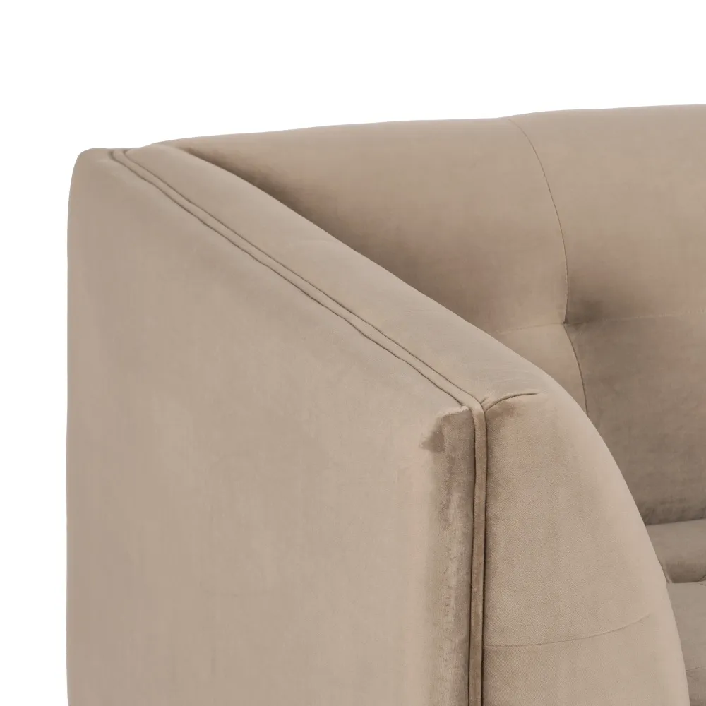 Canapea 2 Locuri Elegance Bej, Catifea Lemn - CreativDeco.ro [10]