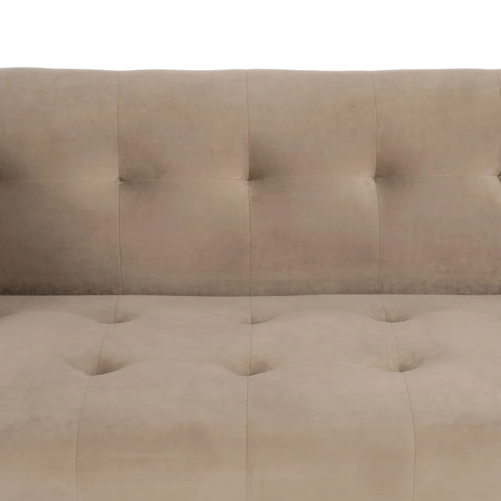 Canapea 2 Locuri Elegance Bej, Catifea Lemn - CreativDeco.ro [8]