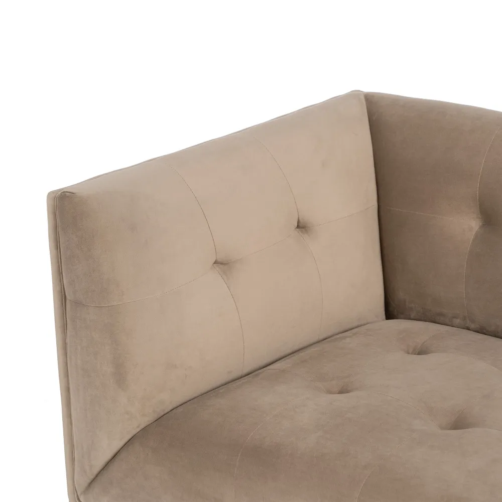 Canapea 2 Locuri Elegance Bej, Catifea Lemn - CreativDeco.ro [11]