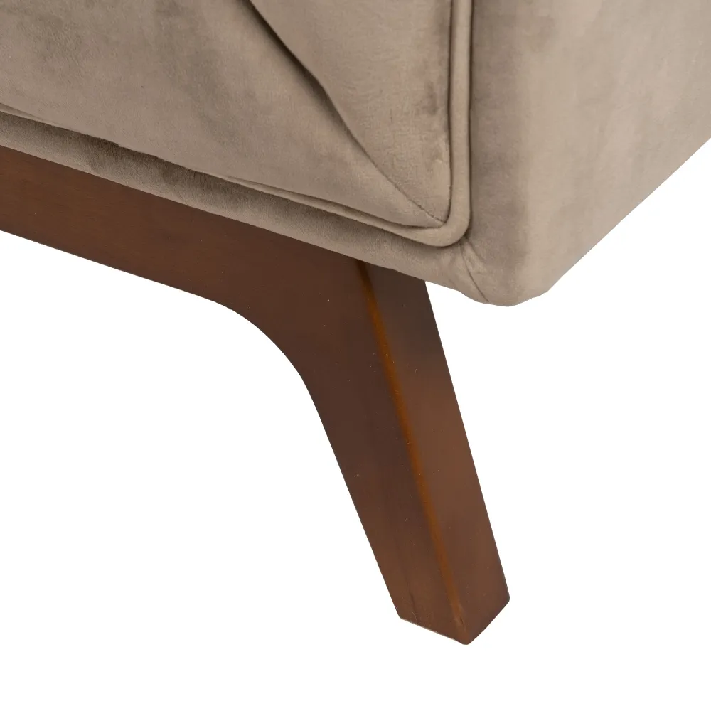Canapea 2 Locuri Elegance Bej, Catifea Lemn - CreativDeco.ro [9]