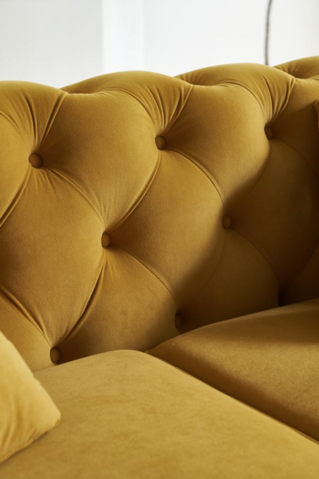 Canapea Galben Mustar 2 Locuri | Design Italian | CreativDeco [2]