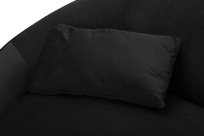 Canapea 2 locuri Oslo, negru auriu, catifea - creativdeco.ro [9]