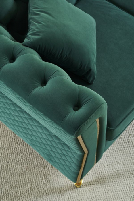 Canapea Verde 2 Locuri | Stil Glamour | CreativDeco [3]