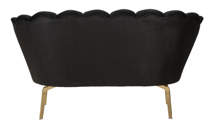 Canapea 2 locuri Viena Plus neagra, textil - creativdeco.ro [6]