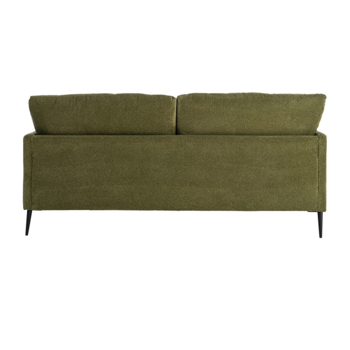 Canapea 3 locuri din stofă verde cu picioare metalice negre [4]