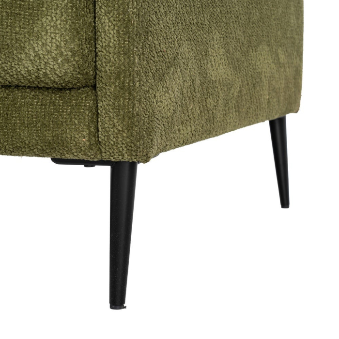 Canapea 3 locuri din stofă verde cu picioare metalice negre [11]