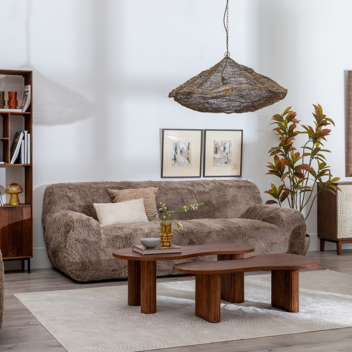Canapea moderna premium tapiterie blana taupe [2]