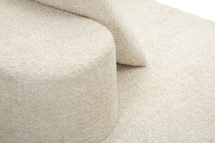 Canapea alba din stofa boucle pentru living si HORECA 238x92x78 cm [6]