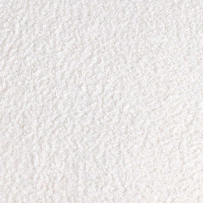 Canapea albă din stofă și lemn cu spătar rotunjit în stil japandi [6]