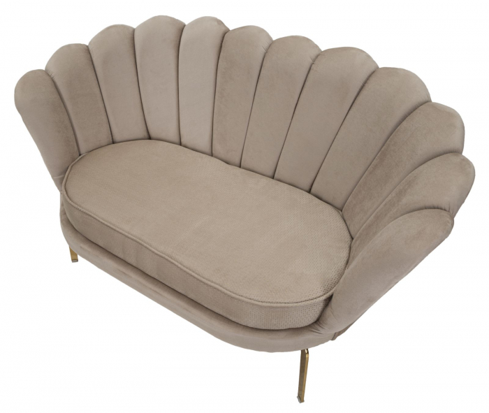 Canapea 2 locuri eleganta catifea Bej Viena Plus - creativdeco.ro [5]
