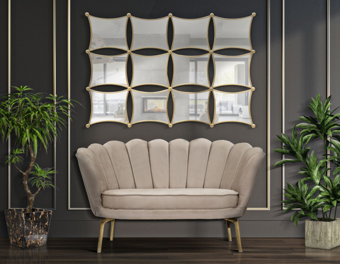 Canapea 2 locuri eleganta catifea Bej Viena Plus - creativdeco.ro [2]
