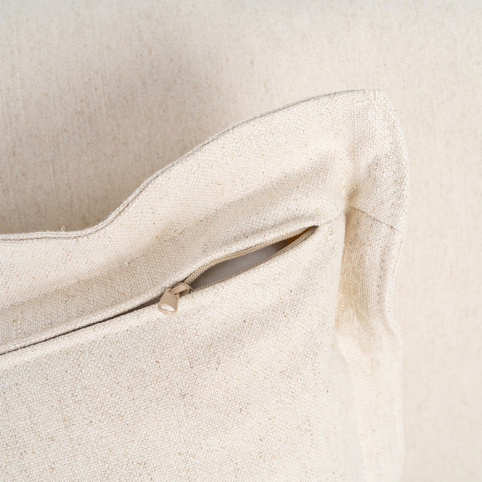 Canapea bej cu 3 locuri tapitată din stofă naturală [10]